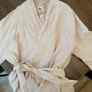 Deiji Studios 01 set in Blush M/L - linen loungewear set